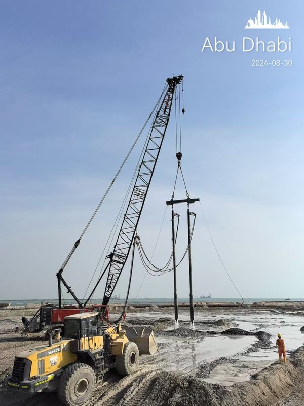 Produttore cinese 214kN forza centrifuga Vibroflotation dispositivo montato su una piattaforma di trivellazione condivisione del sistema di alimentazione